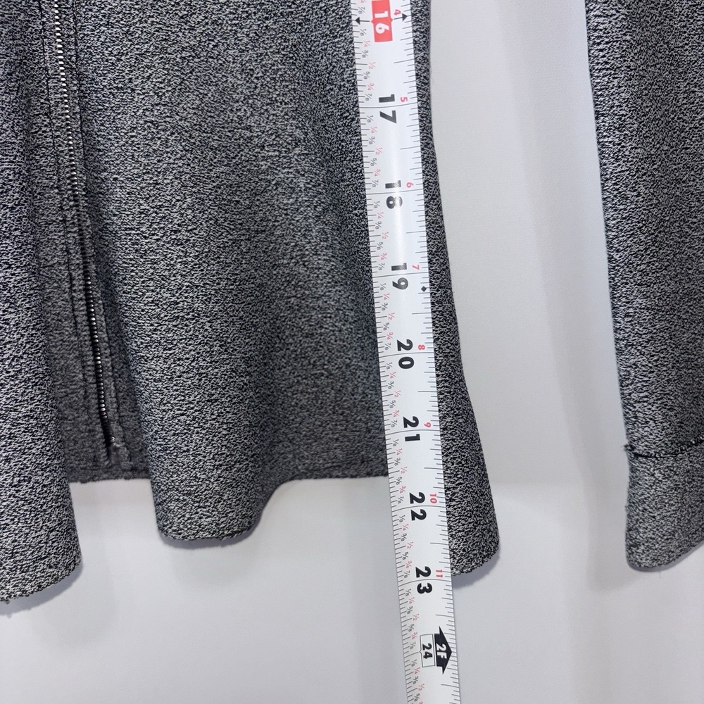 Theory Gray Knit Peplum Zip Jacket Stretch Minimalist Office Petite S - Picture 8 of 9